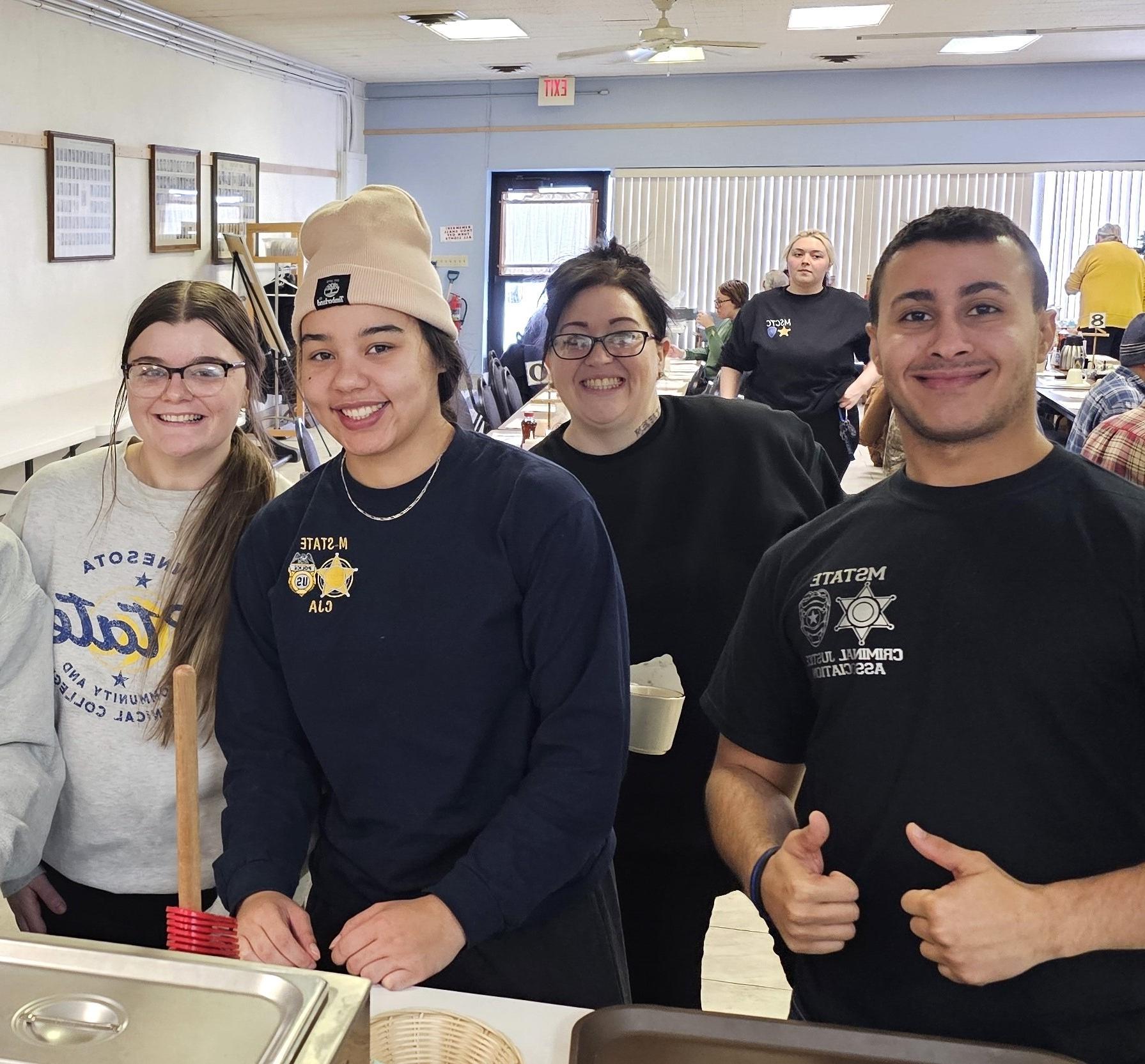 M State Criminal Justice students serve Pancake Breakfasts with the Moorhead Masonic Family