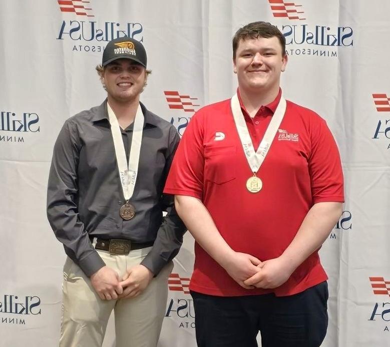 Cole Riegert and James Bergren, 2024 state SkillsUSA medalists